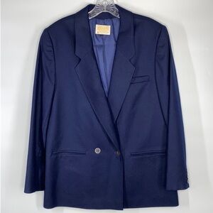 Vintage Pendleton Blue Wool Blazer Jacket Size 16 Women’s